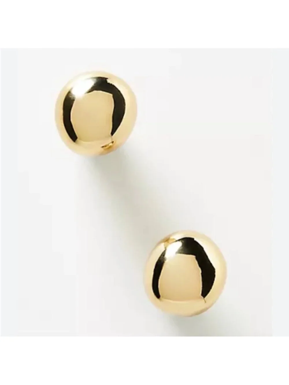 New! Gold Button Earrings (1067) NWOT